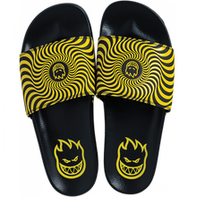 Sf Bighead Swirl Slide Sandal 10 Blk/Yel