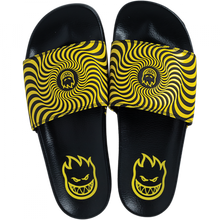 Sf Bighead Swirl Slide Sandal 12 Blk/Yel